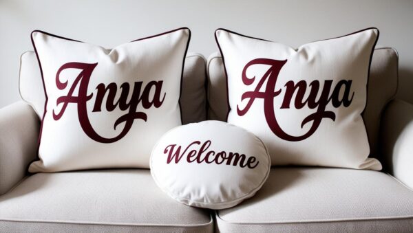 Family Name Calligraphy Cushion Set - Image 4